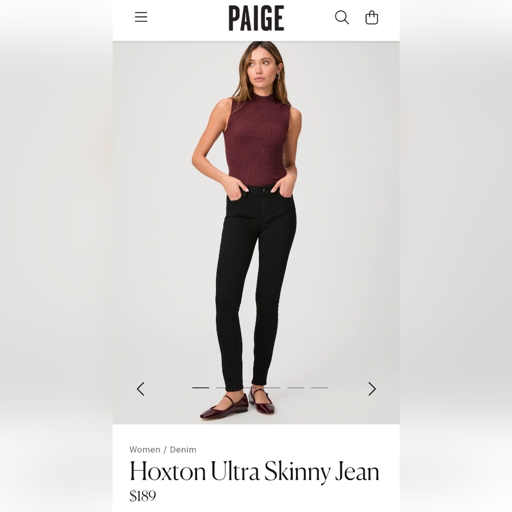 Gray Paige Hoxton Ultra Skinny